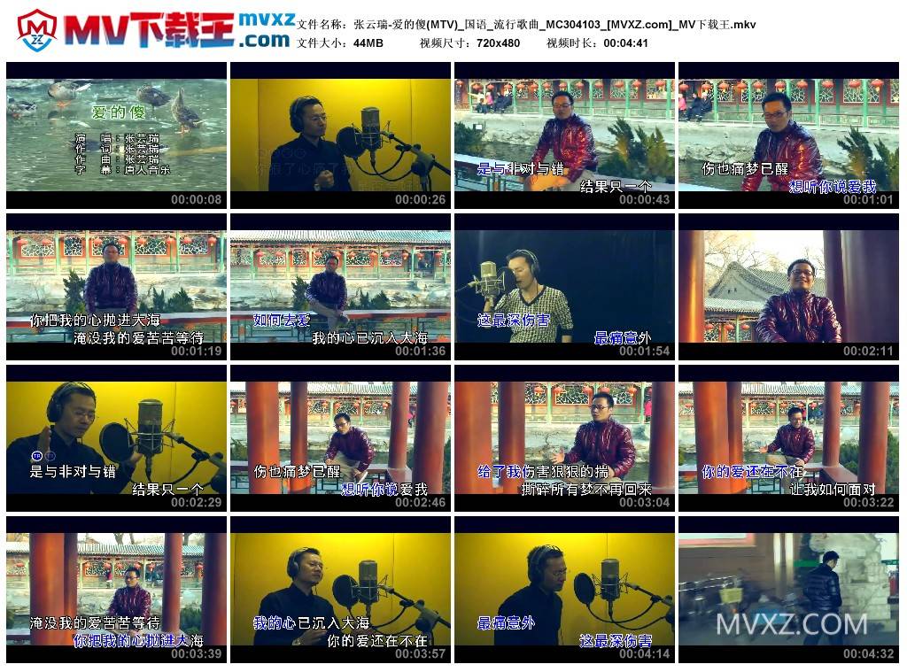 张云瑞-爱的傻(MTV)_国语_流行歌曲_MC304103